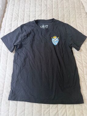GOAT USA BOYS Black Soccer Short-Sleeve Graphic T-Shirt